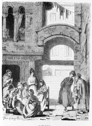The Jewish ghetto of Venice in the 19th century
