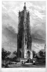 The Saint Jacques Tower in Paris in the 19th Century