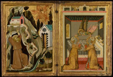 The Stigmatization of Saint Francis, and an Angel Crowning Saints Cecilia and Valerian