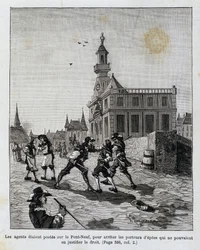 The agents were stationed on the Pont Neuf, to stop those who could not justify their right