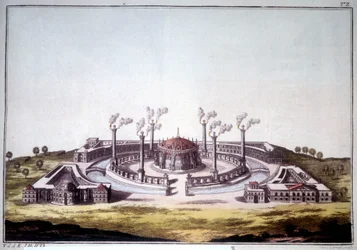The Ancient City of Nineveh, Ancient City of Assyria, Showing the Imaginary View of an Assyrian Palace