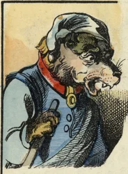 The dog Medor. Illustration of the tale 