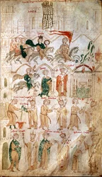 The entry of Henry VI of the Holy Empire (1165-1197) to Rome and his coronation as Emperor on 14/04/1191 by Pope Celestin III. Page taken from 
