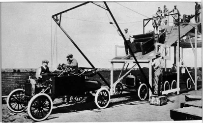 The first production lines of the Ford Motor Company, late 19th century