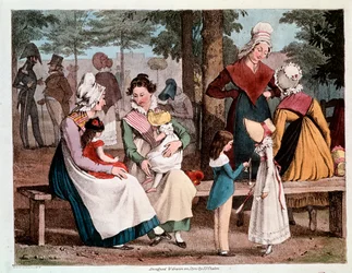 Scene with Children and Their Maids in a Park