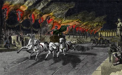 The human torch of Nero (37-68) in the circus