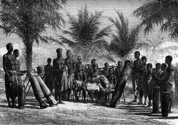 The King of Grand Bassam Surrounded by His Court