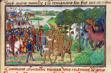 The king of Macedoine Iskandar (or Alexander the Great) met monsters giving him presents