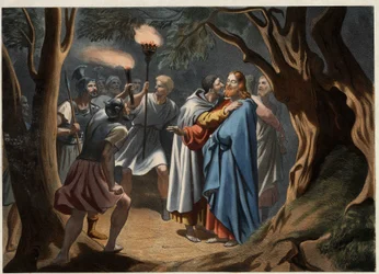 The kiss of Judas in the Garden of Olives