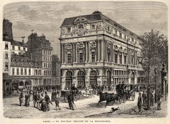 The new Renaissance Theatre in Paris in 1873.