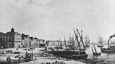 The quays of Bordeaux in 1833