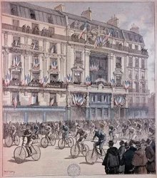 The start of the Paris-Brest race - in Petity journal of 12/09/1891