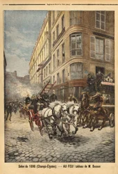 The Steam Pump and Vehicles of the Firefighters in Paris
