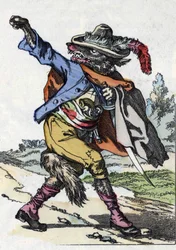 The Wolf. Illustration of the tale 