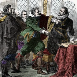 Thirty Years War: Sign it, Nandel! - Count Paul Jakob von Starhemberg asks Emperor Ferdinand II to sign an agreement to restore peace in Bohemia