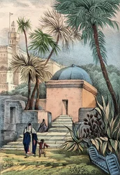 Tombs of the Moorish inhabitants of Algiers in a cemetery of Bab-el-Oued
