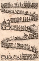 Traditional procession during the festival of vine growers in Vevey, Switzerland