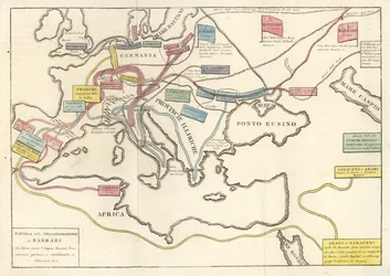 Transmigrations of the barbarian tribes that invaded the Roman Empire
