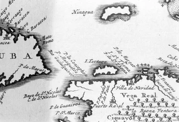 Turtle Island and Santo Domingo from a 17th century map by Pierre Vandier