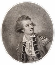 Vicente Lunardi, Italian Aeronaut. Engraving from the End of the 18th Century