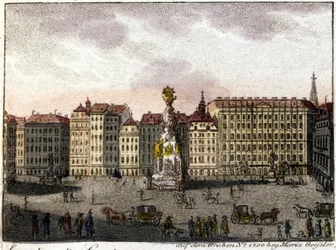 View of Vienna and Graben Square which takes its name from the ditch dug by the Romans to defend the city.