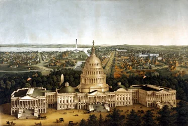 View of Washington and the White House in an 1820 performance