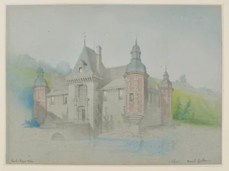 View of a Château on a River