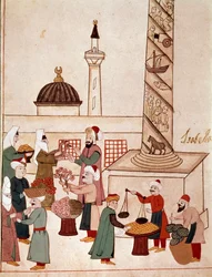 View of a Bazaar in Constantinople