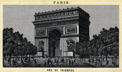 View of the Arc de Triomphe in Paris