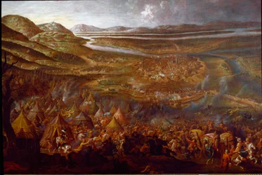 View of the Battle of Vienna on 12/09/1683 on the Hill of Kahlenberg