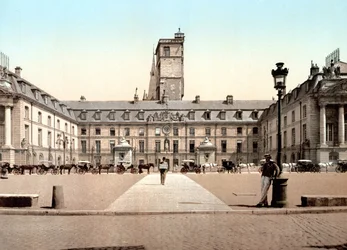 View of the City Hall in Dijon. Photochrome, c. 1890