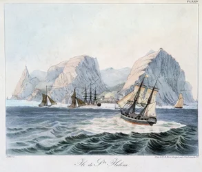 View of the Island of St. Helena in 