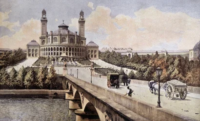 View of the Palais du Trocadero (Paris) in 1898
