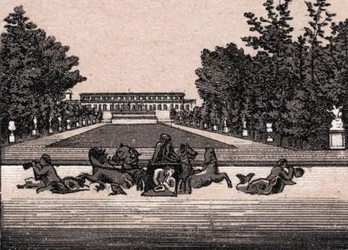 View of the castle of Versailles, France. The world illustrates 168 views. Undated (end of 19th century)