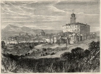 View of the city of Monterotondo in Italy