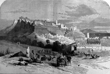 View of the Fortified City of Tangier and the Coast, Morocco