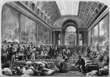 View of the Gallery of the Battles of the Castle of Versailles, Where the Post Office is Installed
