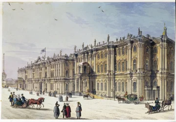 View of the Winter Palace in Saint Petersburg (Album of Marie Taglioni)