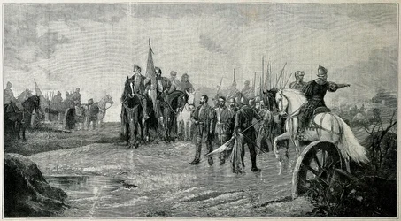 War of the Communities of Castile: Battle of Villalar. Victory of the royalist troops over the communities (23 April 1521). Engraving, Spain 16th century