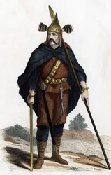 Warrior, period of bronze weapons - in 