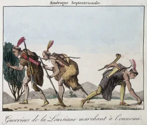 Warriors of Louisiana in the footsteps of the enemy - engraving