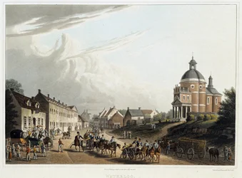 Waterloo: convoy of French cannon back from the front, July 24