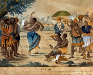 Wedding between a black and a creole