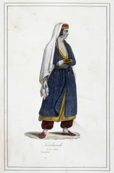 Young Kalmouk woman (Mongolian people of southern Siberia) - in 
