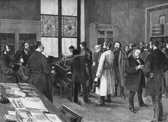 In the cabinet of Louis Pasteur in 1886