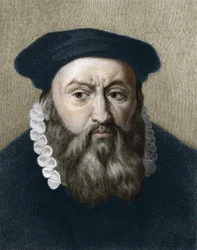 Portrait of Jean Calvin, French religious reformer and writer