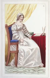 Portrait of Sophie Cottin (1770-1807) French writer. Engraving of 1830