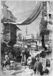 The first railway train arriving at Constantinople in 1872