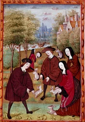 Young People Playing with Rabbits