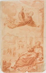 Saint Appearing to Sleeping Monk